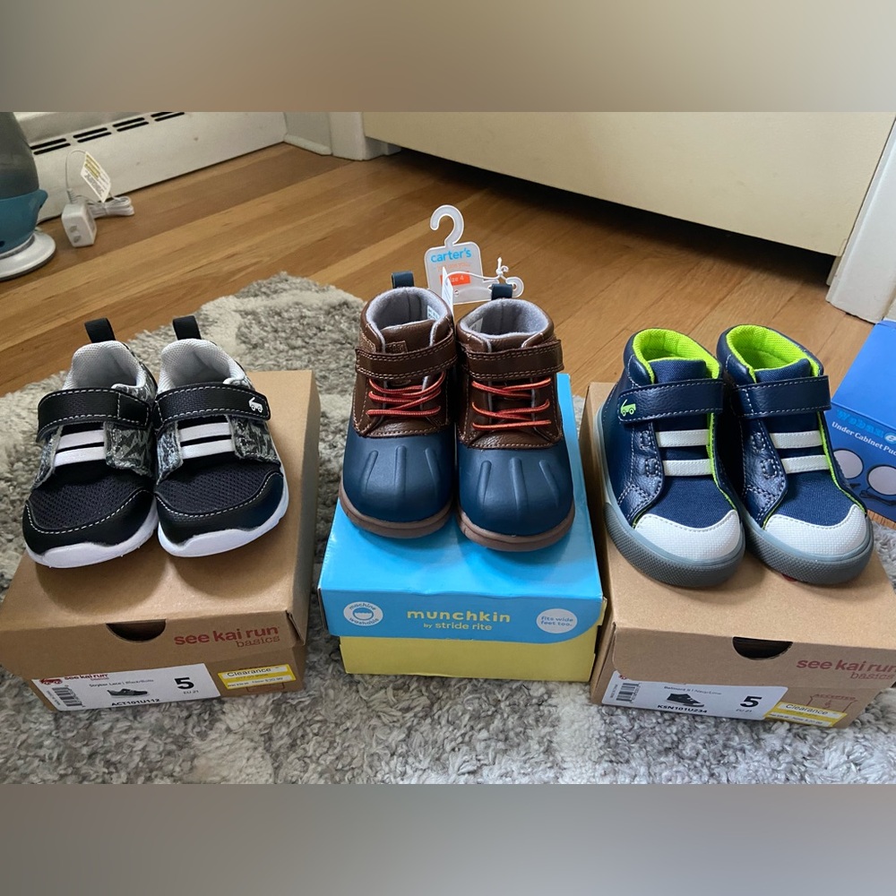COPY - 3 pairs of toddler size 5 shoes. NWT